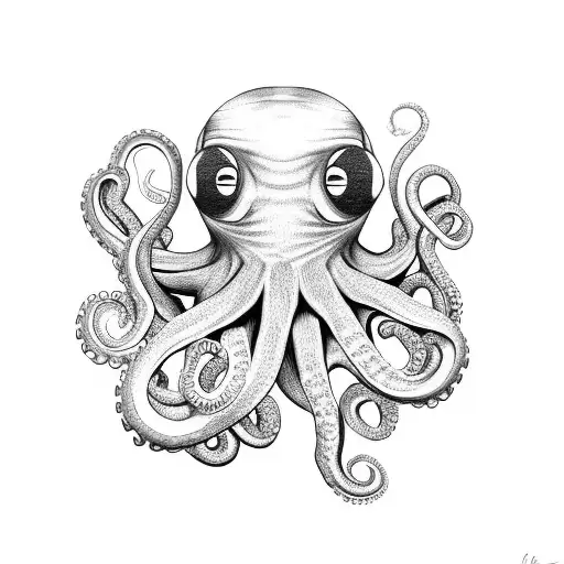 Octopus Holding Watch With Date
