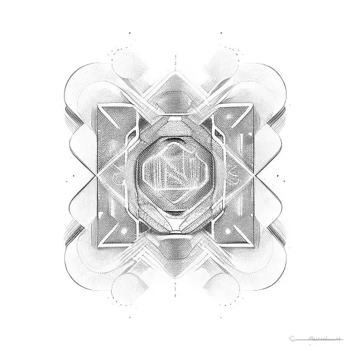 Abstract Line Work With Tron Influencies