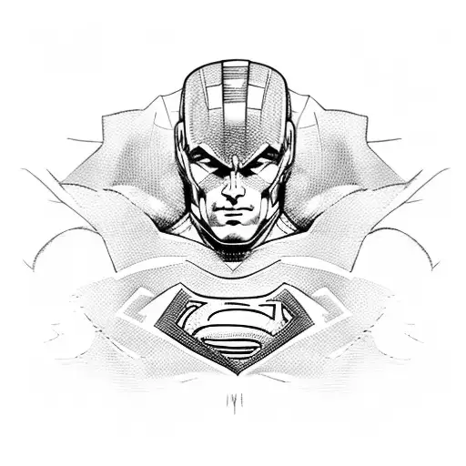 Superman Suit Pattern With Egyptian Anubis