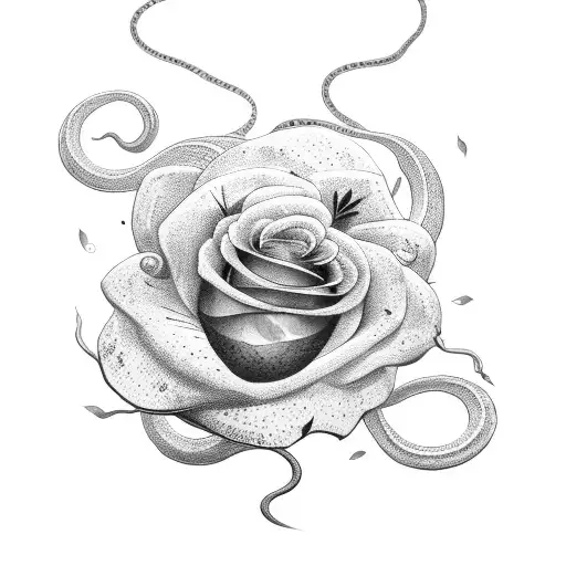 Snake With Rose Head