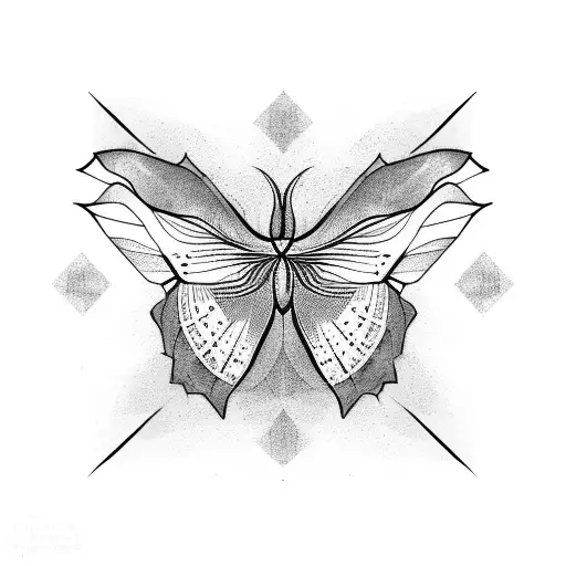 Luna Moth Geometric Background