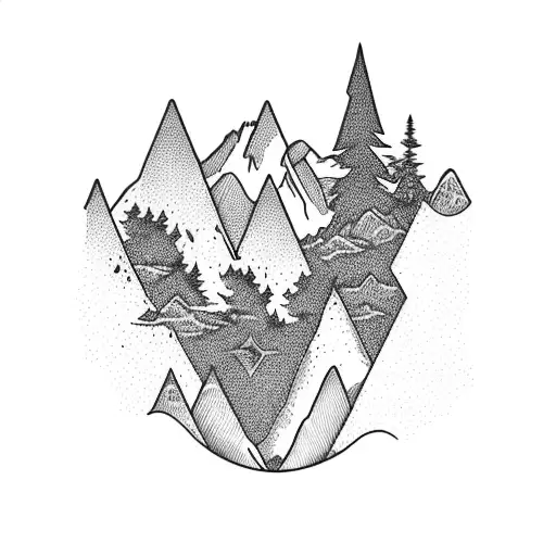 A Majestic Mountain Range With A Winding Road Leading To The Horizon