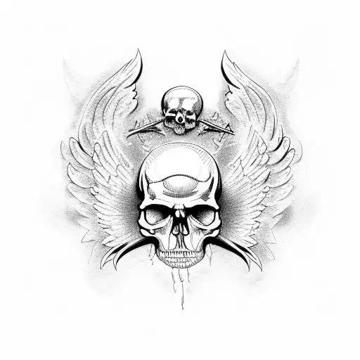 Falling Skull Angel