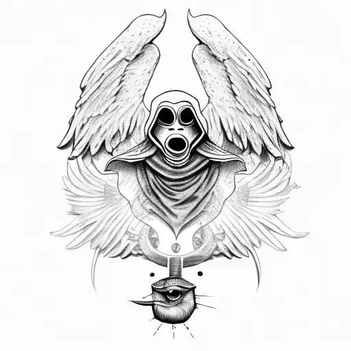 A Plague Doctor With Wing