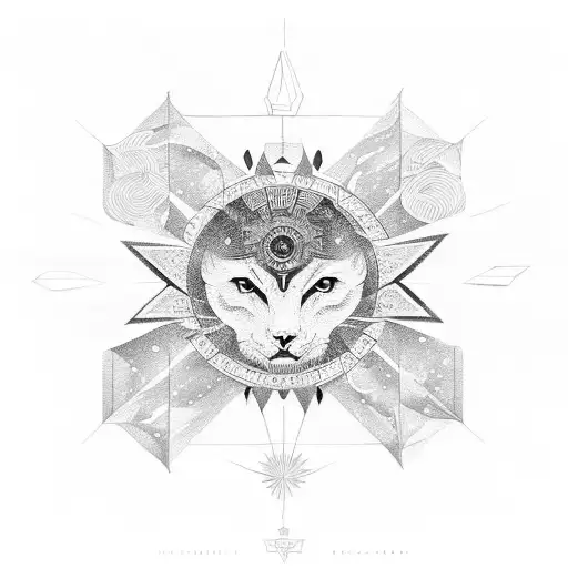 Black Sun With Geometric Rays