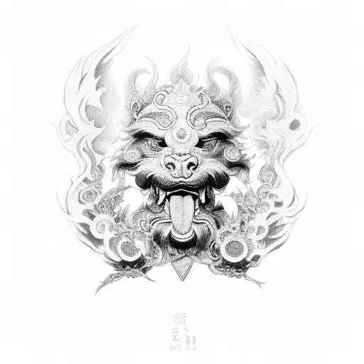 Foo Dog With A Tengu