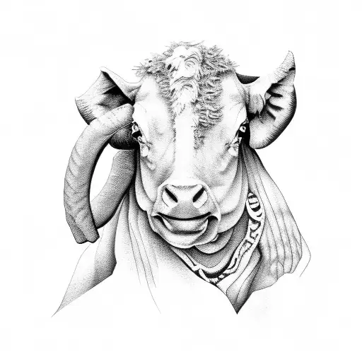 Farm Animal Silhouettes Formed By Dollar Signs