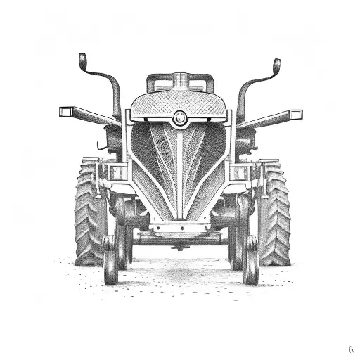 Farm Tractor Made Of Money