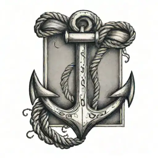 An Anchor With Rope Aroun As A Tribute To Your Grandfather's Love For The Sea