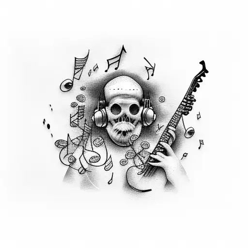 Grandfather Grandson Vines With Grapes And Musical Notes