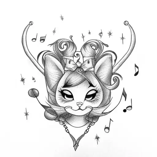 Sassy Belle Music Notes In The Colour