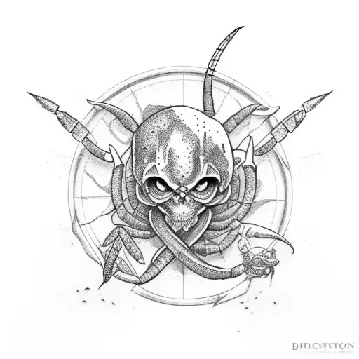 Broken Sword With Scorpion