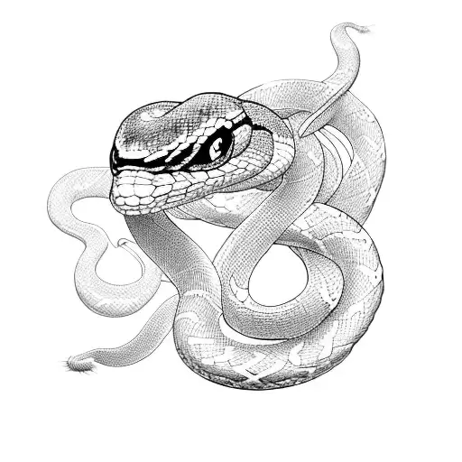 Snake Rapped Around Stick