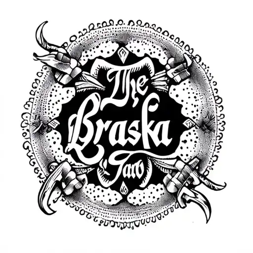 Mexican Gang Font With The Name Of Braska