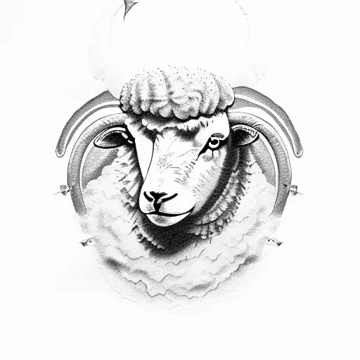 Sheep With The Wolf Shadow