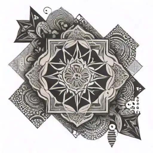 Incorporate A Meaningful Word Or Phrase Into A Geometric Tattoo Design