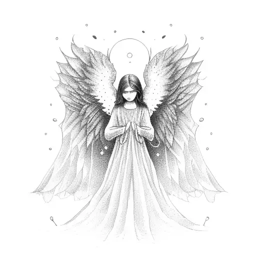 Angel On A Float In The Sea