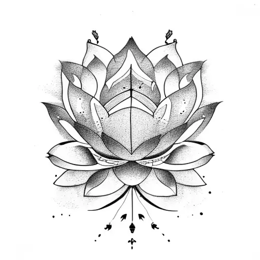 Lotus Flower With A Bee