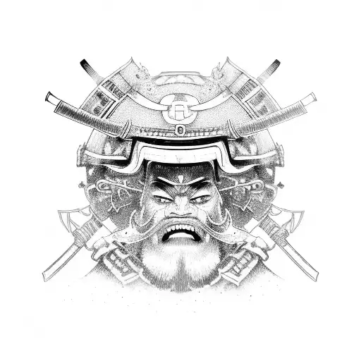 Japanese Samurai Riding A Turbocharged Car