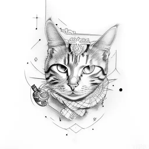 Whisky With Cat And Sowrd