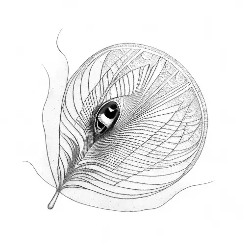 A Collection Of Palm Leaves Forming The Shape Of A Peacock