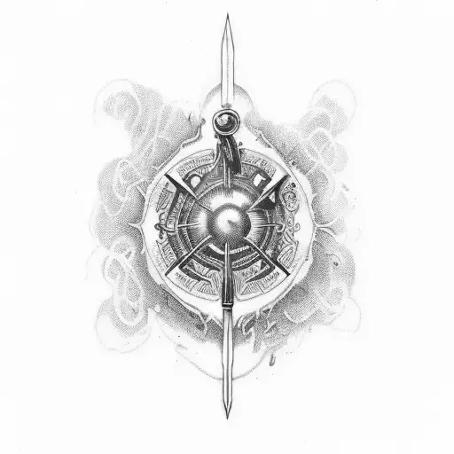 Number 4 With A Bullet In Blue Fire