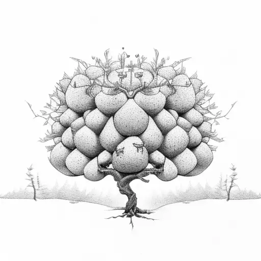 A Pomme Tree Growing Out Of A Vintage Camera