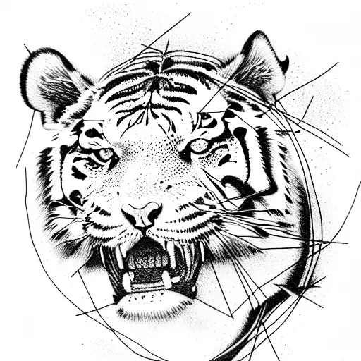 Tiger With Barbed Wire