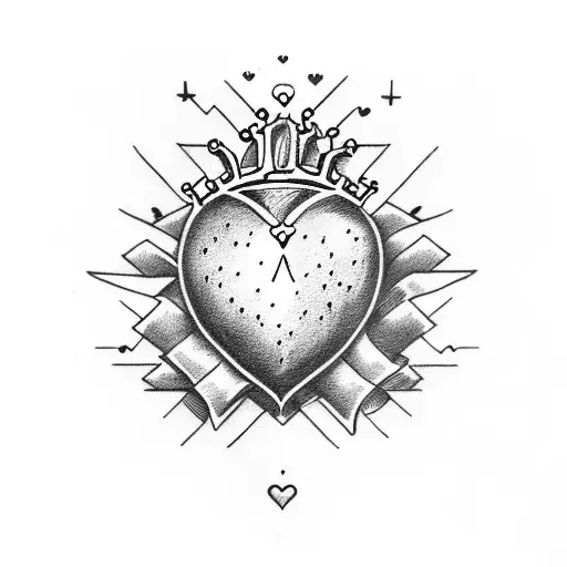 Heart With Crown Thrown