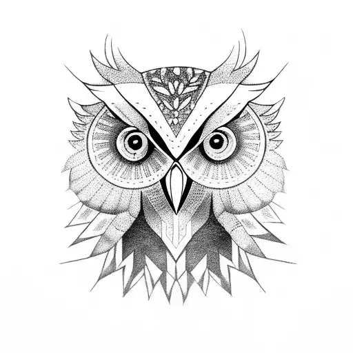 Owl Eyes In Between Mandala