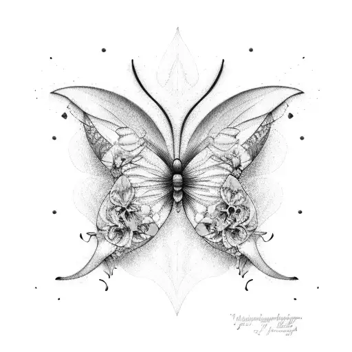 Yellow Butterflies In Purple Flowers And A Hummingbird