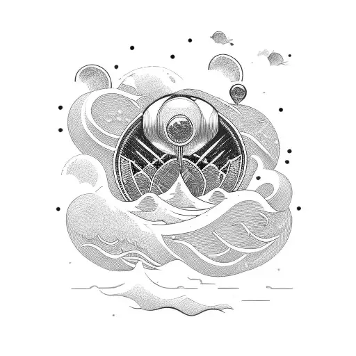 Small Airplane With Wave Heart