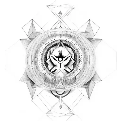 I Want Geometric Line Tattoo In Which Shiva And All Chakra Should Be There
