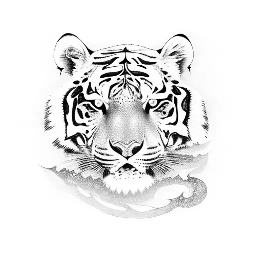 Snow Tiger With Boar And Leopard