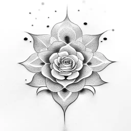 Latte Art Forming A Beautiful Flower