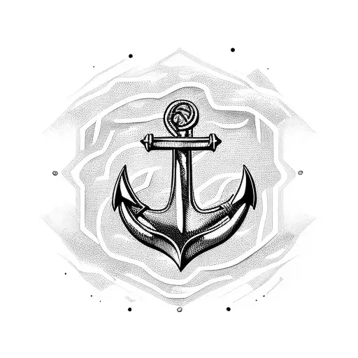 Anchor With Electrical Symbol