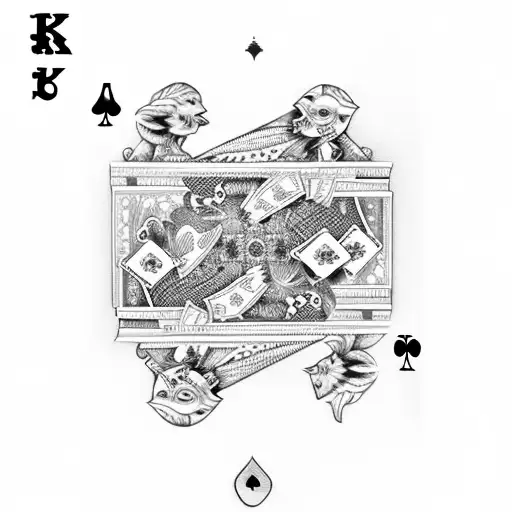 Uk Money With Playing Cards