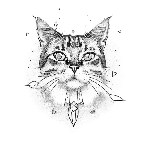 Elegant Silhouette Of A Caretaker Holding A Cat