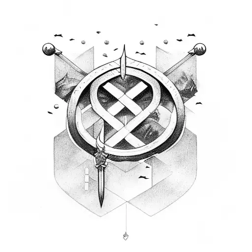 B Letter And A Sword Between