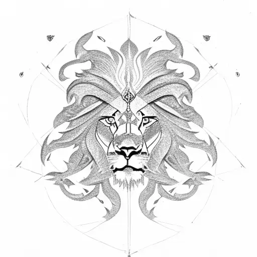 Lion Symbol With Fish Symbol And Scorpion Symbols