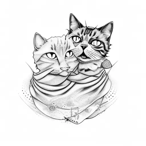 Couch With 2 Girls One With Curly Hair One With Wavy And A Cat On The Side Of The Couch