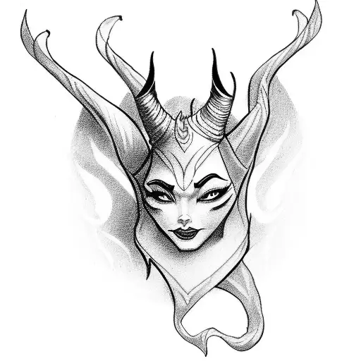 Disney Villans With Emphasis On Maleficent