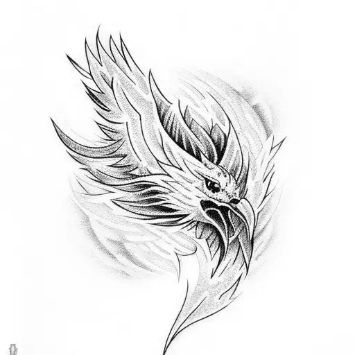 Incorporate Dotwork Patterns Into A Tribal Phoenix Tattoo On The Forearm