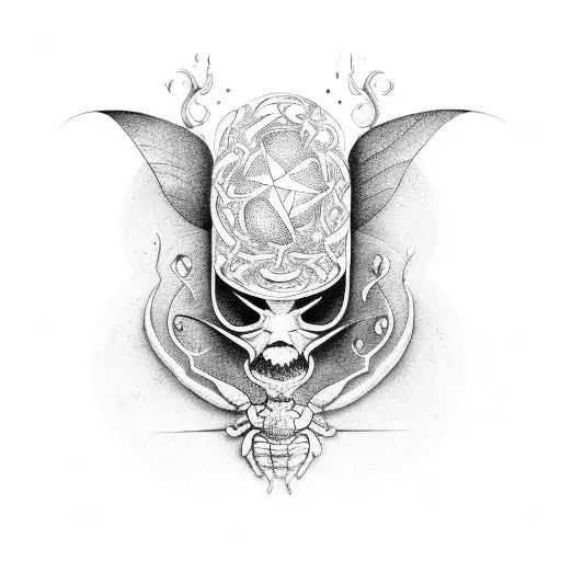 Book With Pentagram And Bugs