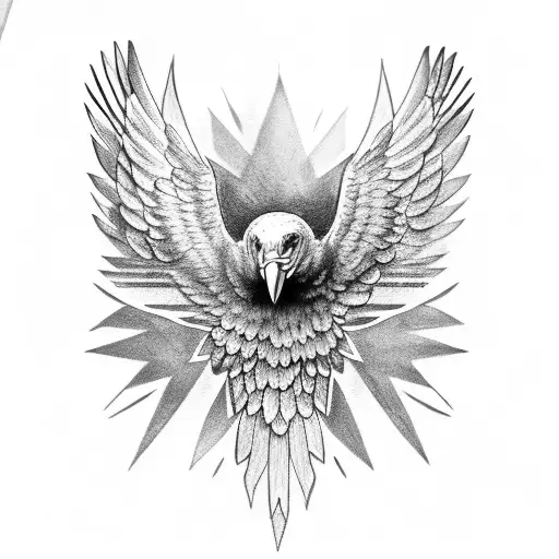 Flying Eagle Pulling Away Skin Showing Biomechanics