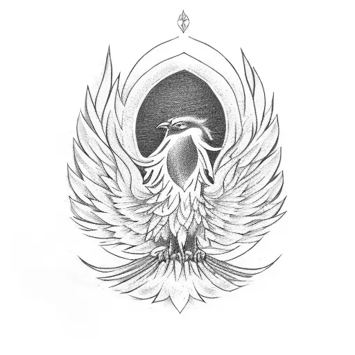 A Phoenix Bird Emerging From An Open Book