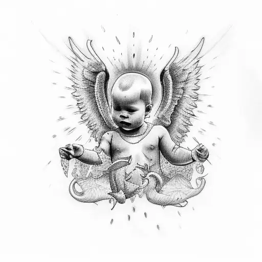 Two Childs And One Angel