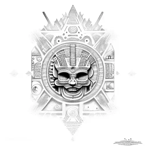 Ancient Mayan Calendar Integrated With Computer Circuitry