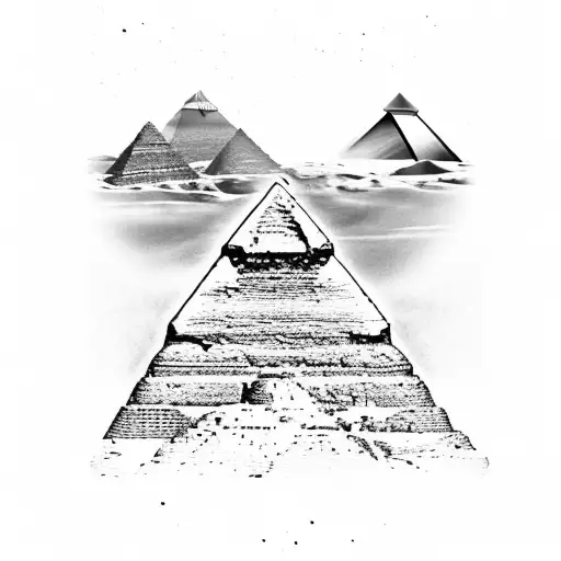 Egyptian Pyramids With The Eye Of Ra
