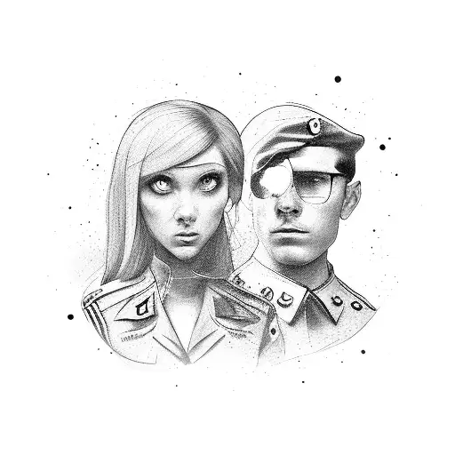 A Soldier Returned From The War And His Wife Who Is Waiting For Him